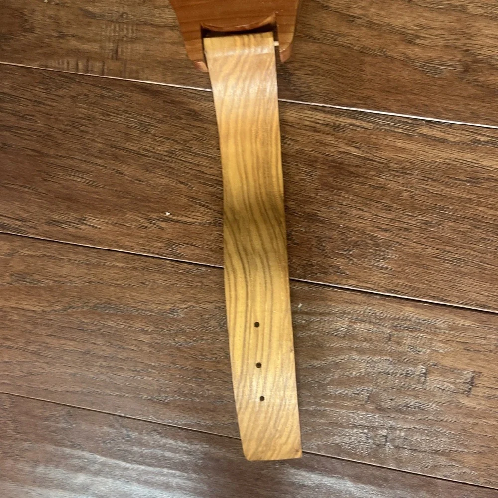 Vintage Handcrafted Oak Wood Wall Clock Watch Style Hanging Rustic Farmhouse
